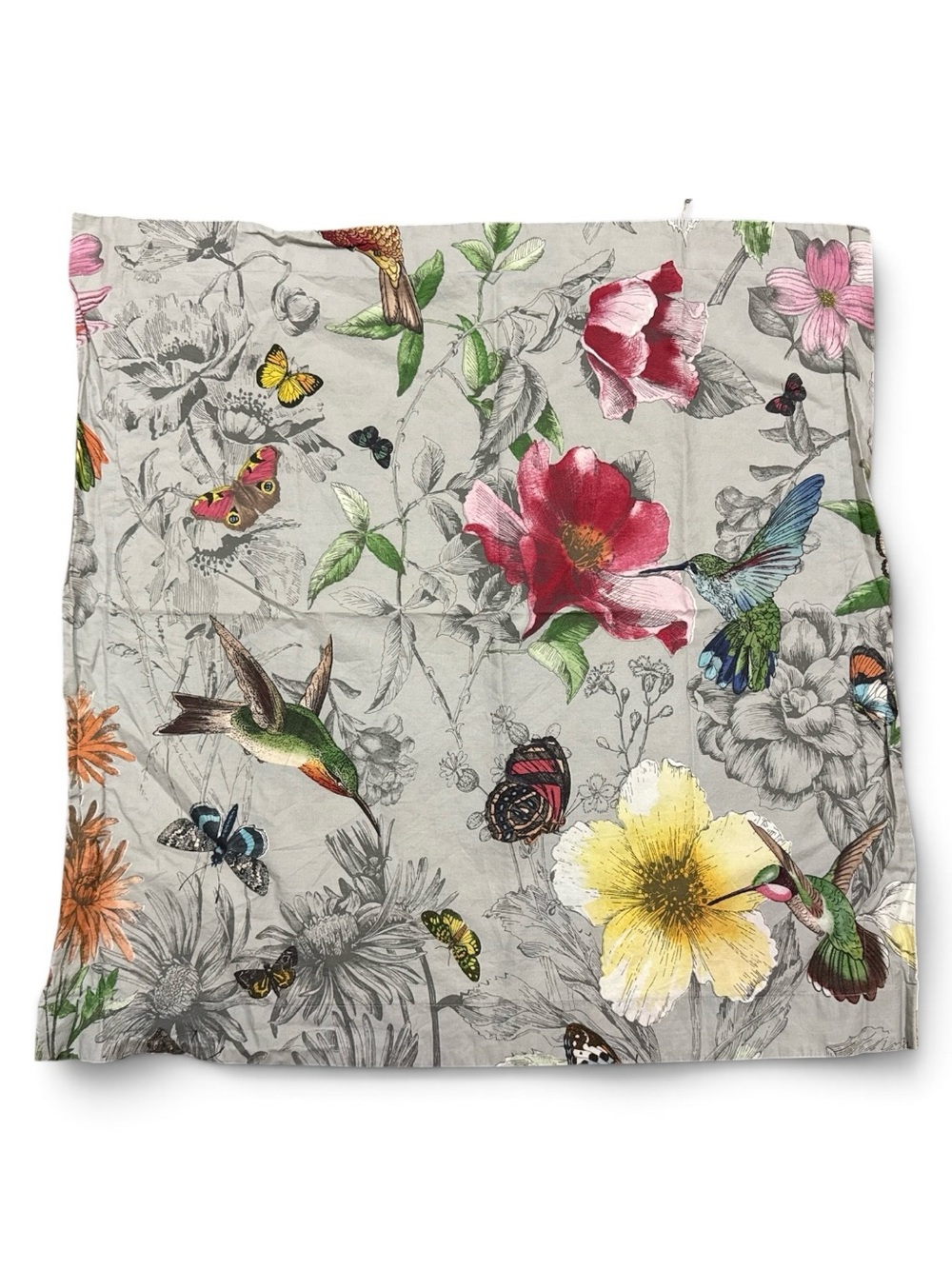Pottery Barn Hummingbird Reversible Euro Sham Pillowcase